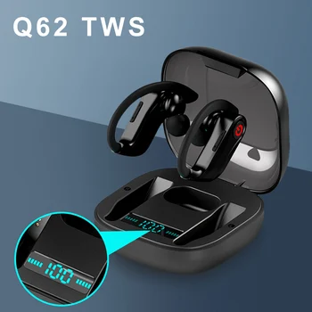 

Q62 TWS wireless earphones Bluetooth 5.0 earburds Stereo Sport headphones 950mah case Waterproof ear hook Headsets for phone