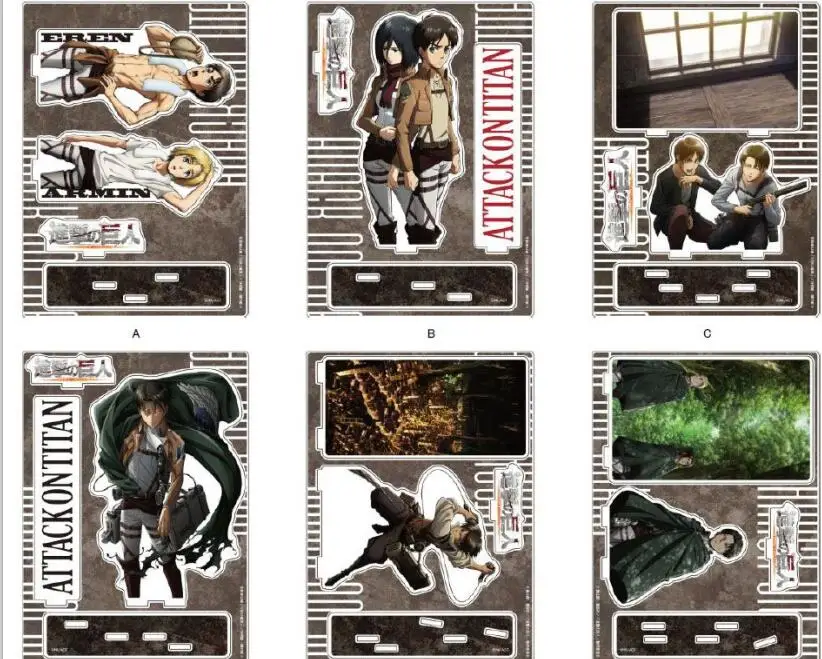 

Anime Attack on Titan Eren Jäger Levi Mikasa Ackerman Cosplay Acrylic Figure Stand Figure 9597 Kids Collection Toy