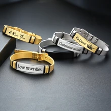 DIY заказной имя письмо сетки браслет серебро розовое золото черный цвет талисманы браслет для женщин мужчин ювелирные изделия