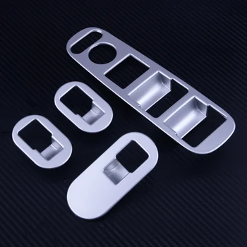 

4pcs Silver Plastic Car Interior Door Window Lift Switch Button Cover Trim Fit for Honda HR-V HRV 2014 2015 2016 2017 2018