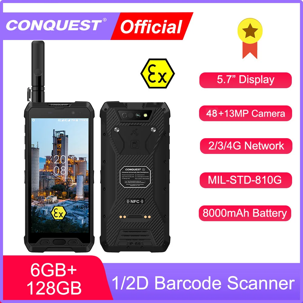 2021 Новый CONQUEST S18 ATEX Walkie Talkie phone IP68 водонепроницаемый прочный смартфон мобильный