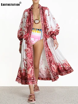 

Free shipping heavy crafts retro positioning printing bandage waist loose frills big swing dress ladies autumn new style