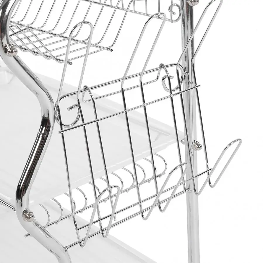 3 яруса для мытья посуды дома кухни тарелка чаша сушки держатель столовых