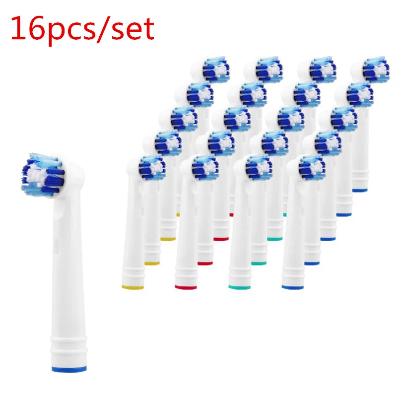 16pcs 20 шт./компл. для гигиены полости рта B Сменные насадки для щёток-упаковка крестообразных электрических зубных щеток-крестообразная Очистка - Цвет: 16pcs