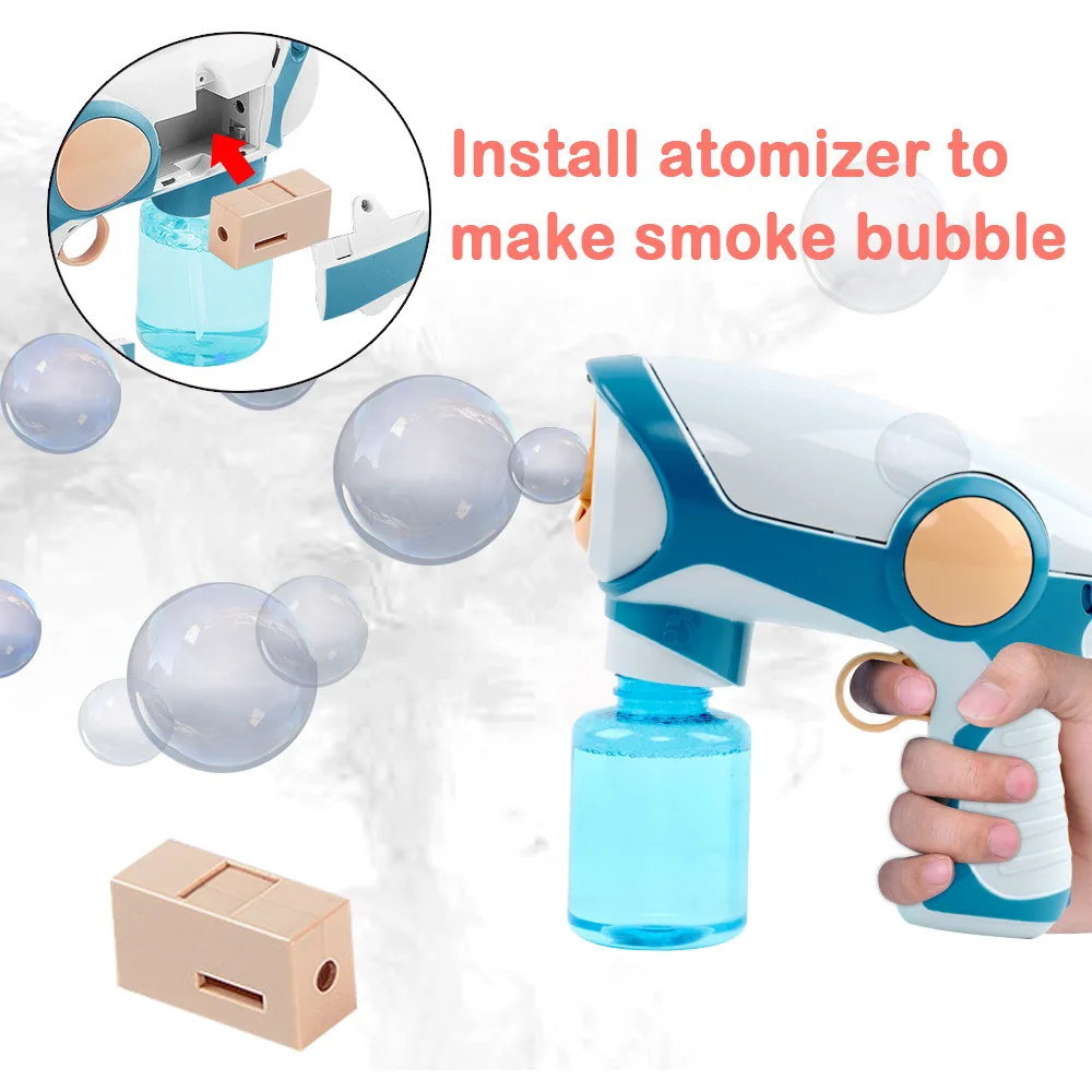 New Summer Smoke Magic Bubble Machine Electric Automatic Bubble Blower Maker Gun Kids Outdoor Toys Birthday Gift 4