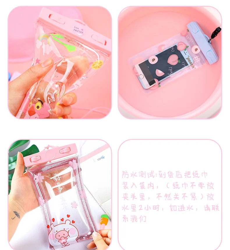New Style Quicksand Air Bag Waterproof Cellphone Bag Swimming Universal Case Halter Diving Cover Touch Screen Hand-Tight Protect