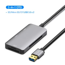 USB 3,0 SD SDHC CF компактная флеш-карта памяти Micro SD ридер USB3.0 U флеш-диск мышь OTG для Macbook ноутбука ПК 5в1