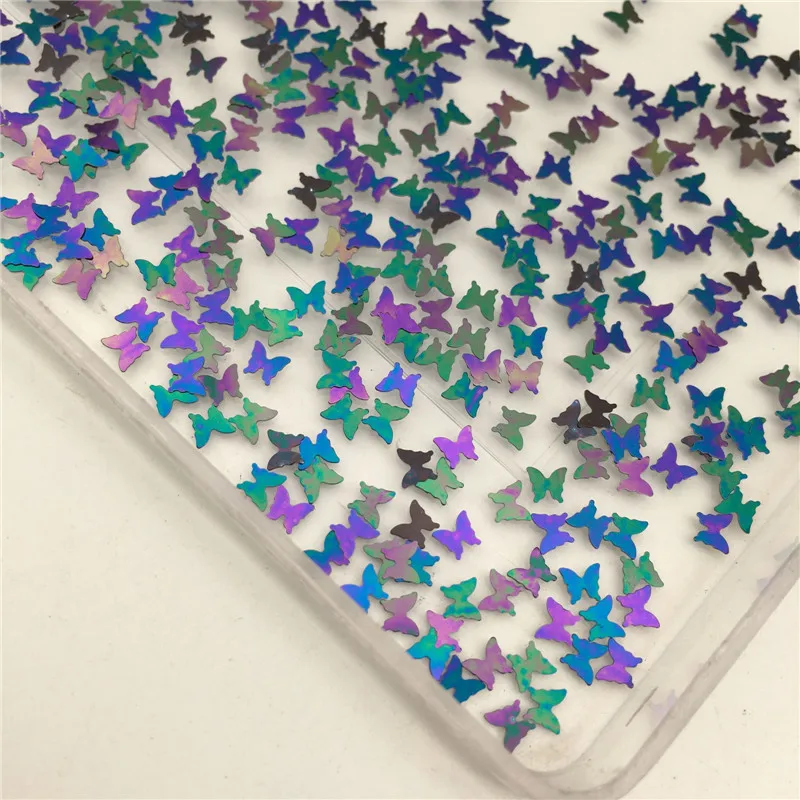 3mm Butterfly 20 г/упак. Размер AB Черный 320 ультратонкие ногти блестки для дизайна ногтей украшения боди-арт живопись украшения для ногтей своими руками - Цвет: 3mm Butterfly