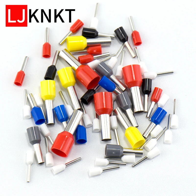 

500X E0508/7508/1008/1508/2508/4009/6012/10-12 Insulated Block Cord End Terminal Crimp Ferrules Terminals Tubular Wire connector