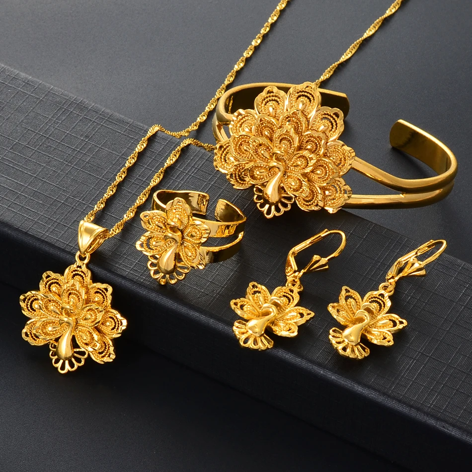 Anniyo Small Peafowl Jewelry set 