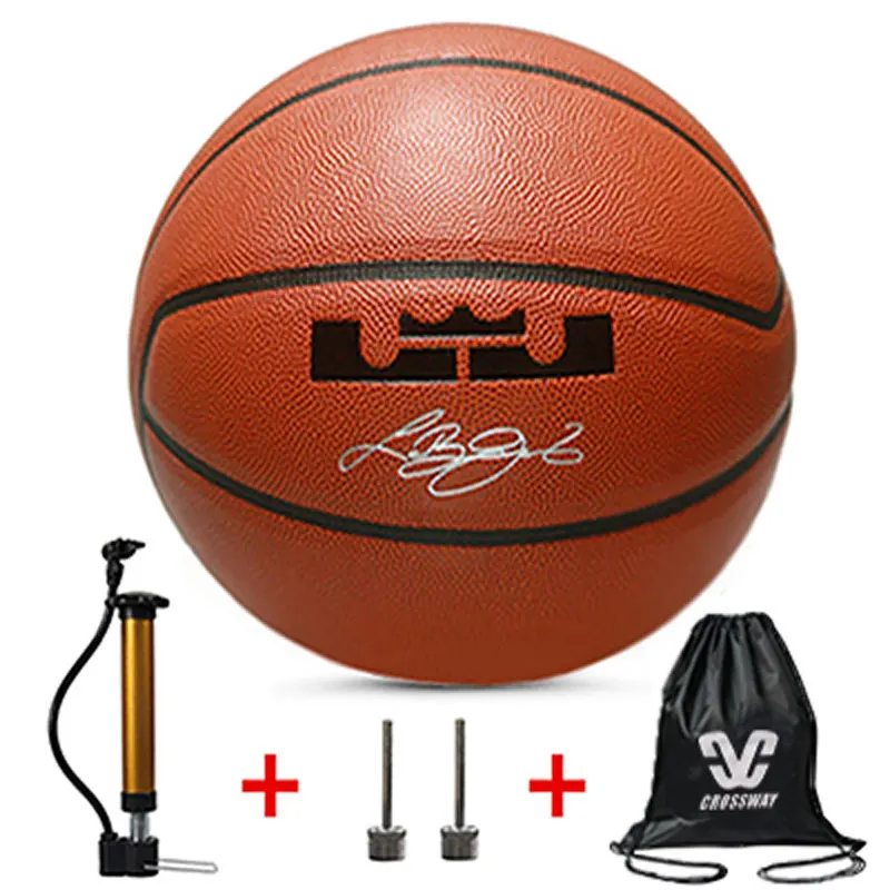 basketball-2 Стандартный баскетбол, открытый износостойкий ПУ баскетбол, Детская баскетбольная тренировка, воздушный насос+ Воздушная игла+ сумка - Цвет: basketball-2