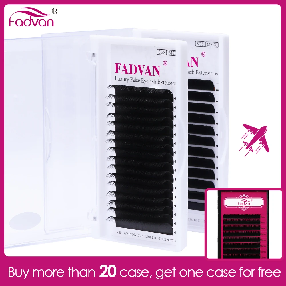 Discount False-Eyelashes Fadvan Building Natural Curl 16 for Rows C-D 16nJEQ9K