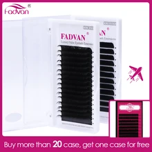 Fadvan-Extensions de faux cils naturels en vison, boucles C D, pour construction, 16 rangées