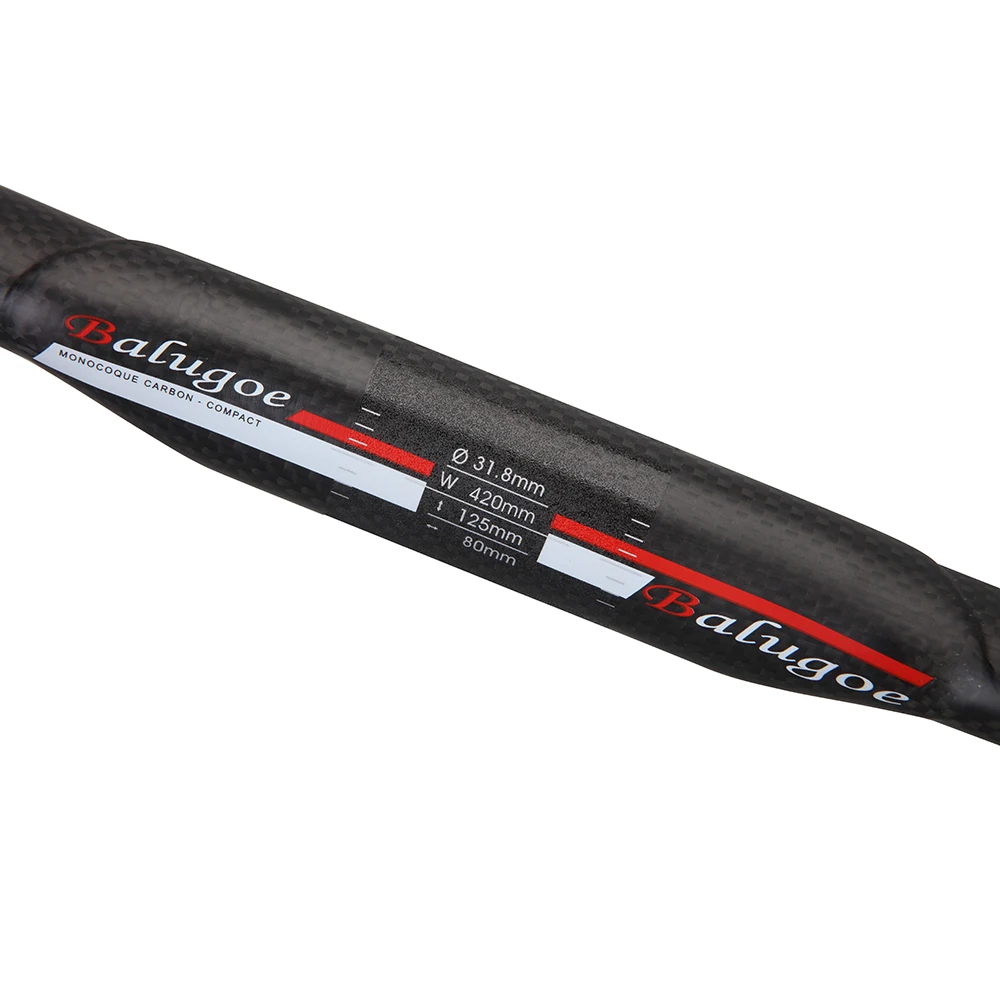 BALUGOE Newest 1 pc Carbon Fiber Road Bike Handlebar Matt black curved grooves Drop Handle Bars 3K Matt 31.8*380/400/420/440mm