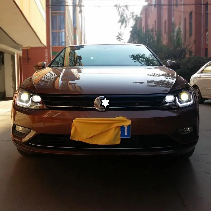 Автомобильные наружные автозапчасти, Автомобильные дневные светодиодные ходовые фары, автомобильные фары в сборе 17 18 для Volkswagen Lamando