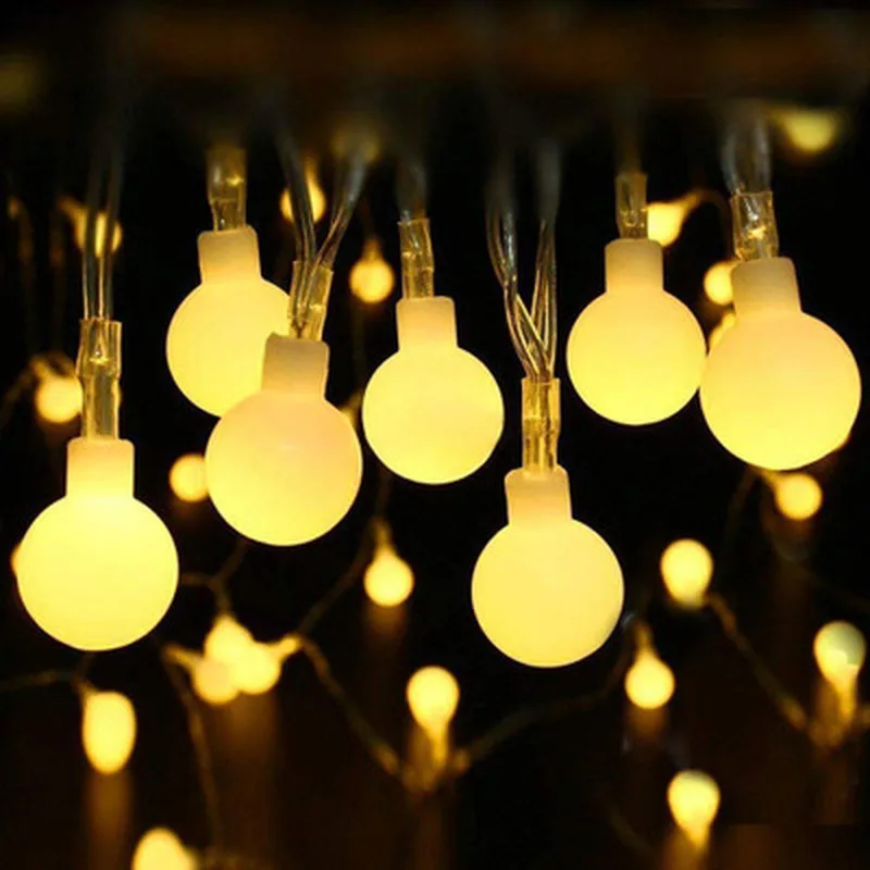 

Fairy Garland 10/20/30M DC12V LED Ball String Light Waterproof Holiday Lighting Christmas Wedding Home Outdoor Decor Safety Lamp