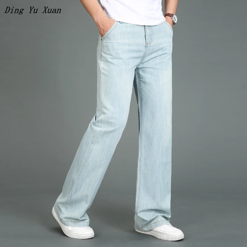 Mens Vintage Boot Cut Jeans Black Blue Autumn Classic Slightly Flare Jeans  Male Straight Denim Pants Men Business Long Trousers - AliExpress Men's  Clothing