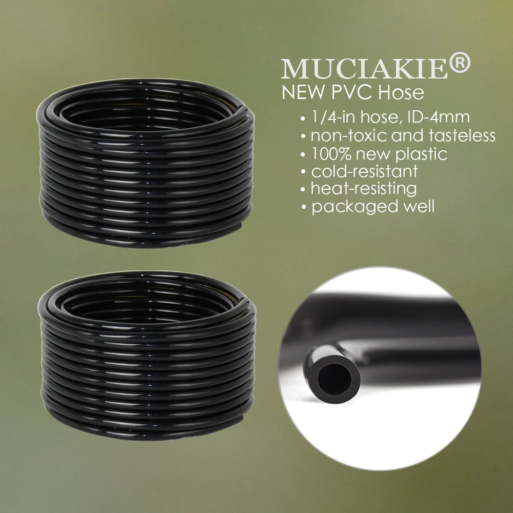 MUCIAKIE 1/4 "шланг микро капельного тумана автоматический набор для полива сада