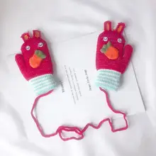 Плюшевые толстые теплые детские перчатки, зимние Бархатные рукавички, детские перчатки с пальцами для детей от 0 до 4 лет, Oldd