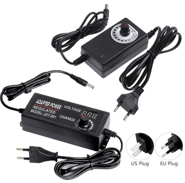 Transformateur Universel 36W Adaptateur Secteur 12V 15V 18V 24V 3V 5V 6V 9V  Convertisseur Chargeur pour électroniques Ménagers, 9 Connecteurs DC, Câble  de Polarité Inverse : : High-Tech