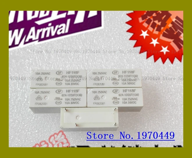HF118F-024-1DS6T 10A JQX-118F-024-1DS6T 4