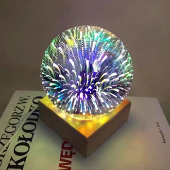 

3D Dazzling Crystal Glass Shade Small Night Light Electroplated Lamp Shade USB Plug-in Colorful LED Lamp Star Magic Lamp
