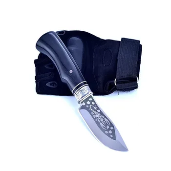

Dropship Scorpion Pattern Camping Knife Ebony Handle Outdoor Survival Knife 3cr13 Steel Fixed Blade Knife With Nylon Knife Set