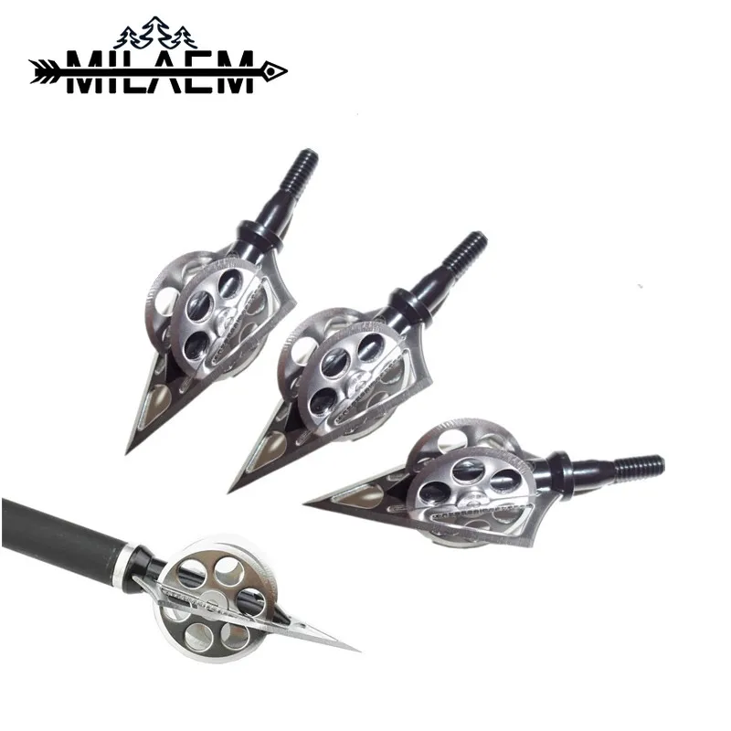 1/3/6 шт. стрельба из лука Broadheads 100 зерно наконечники стрел 2 очистительные полосы