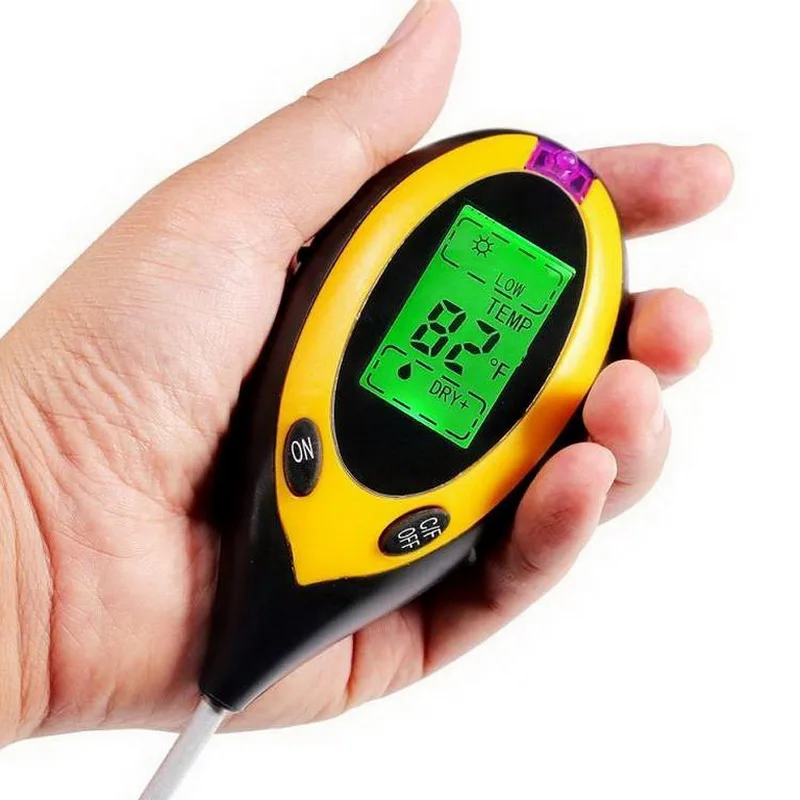

Soil PH Tester, Electronic Soil Detector, Light Meter, Temperature And Humidity Count Display, Four In One Three In One