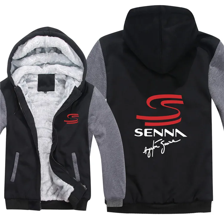 as picture Ayrton Senna, толстовки, куртка, Мужское пальто, зимняя, мужская, повседневная, шерстяная подкладка, флис, утолщенная, Ayrton Senna, толстовки с капюшоном - Цвет: as picture