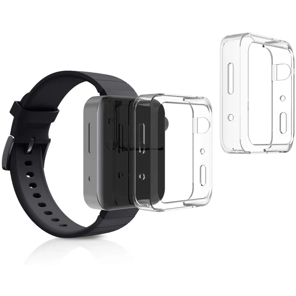 Чехол для защиты экрана Xiaomi Mi Watch мягкий чехол из ТПУ с покрытием защитная рамка