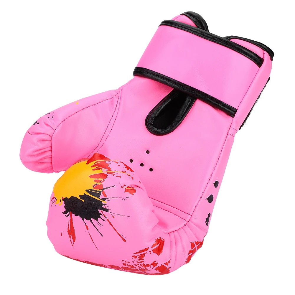 Боксерские перчатки из искусственной кожи Muay Thai Guantes Free Fight мешок с песком для тренировок перчатки для мальчиков и девочек 3 цвета