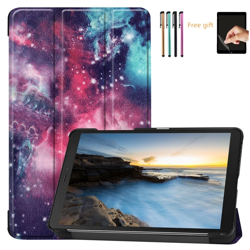 3 в сложенном виде смарт чехол для Samsung Galaxy Tab A 8 0 дюймов T290 T295 T297 2019 S Pen Чехол &quotSM