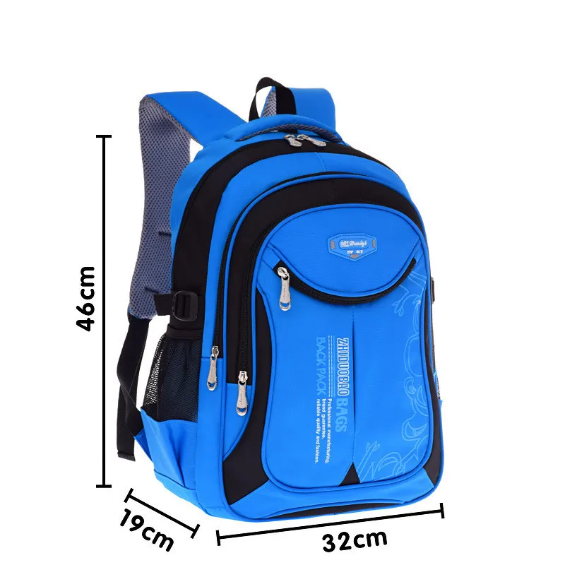 blue black L 17 дюймов детские школьные рюкзаки для девочек мальчиков высокое качество детский рюкзак в начальной школе Рюкзак Mochila Escolar - Цвет: blue black L