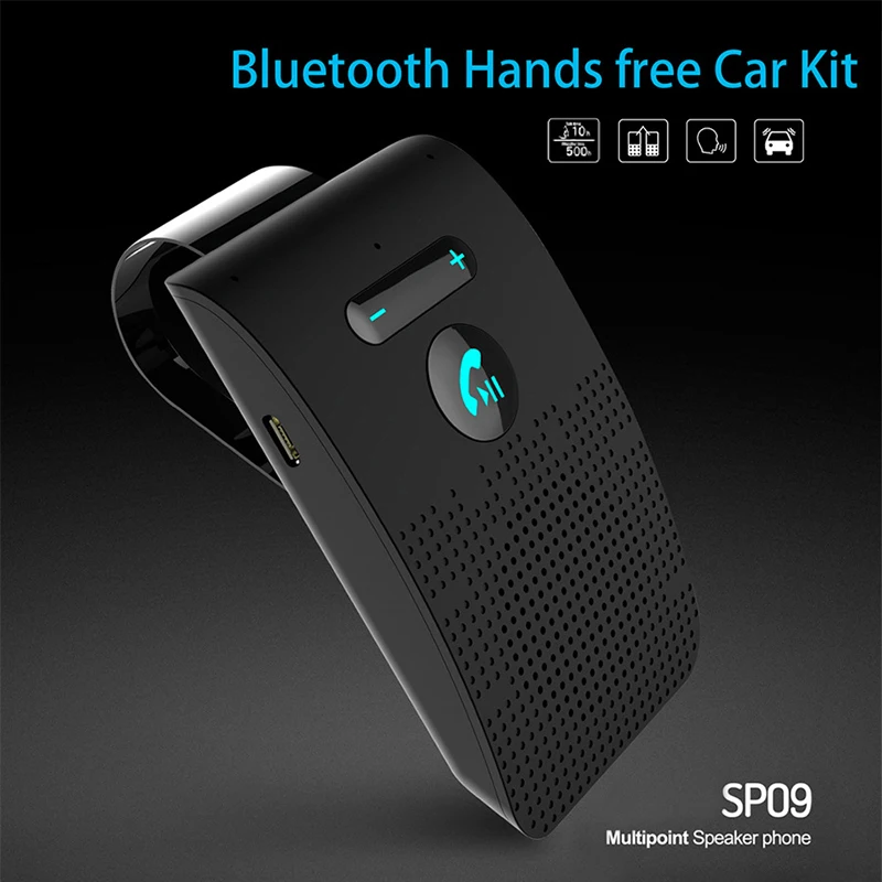 Автомобильный динамик, телефон, Bluetooth 4,2, Hands-Free Motion, авто-on, автомобильный стерео музыкальный динамик, беспроводной солнцезащитный козырек, плеер для безопасного вождения