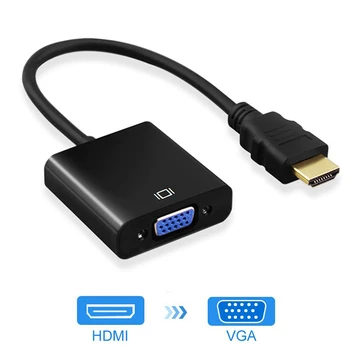 

HDMI to VGA with Audio Adapter Male to Female Converter Adapter 1080P Digital to Analog Video Audio Converter For Monitor PC
