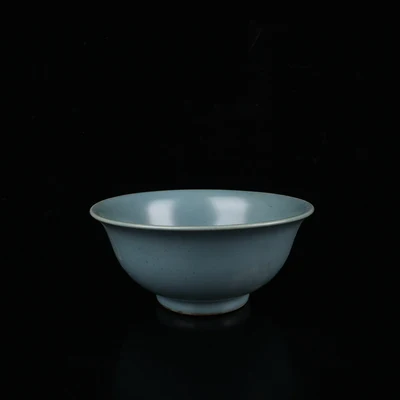 Jingdezhen Used Porcelain Song Ru kiln Azure Glaze Nail Bowl Home Decoration
