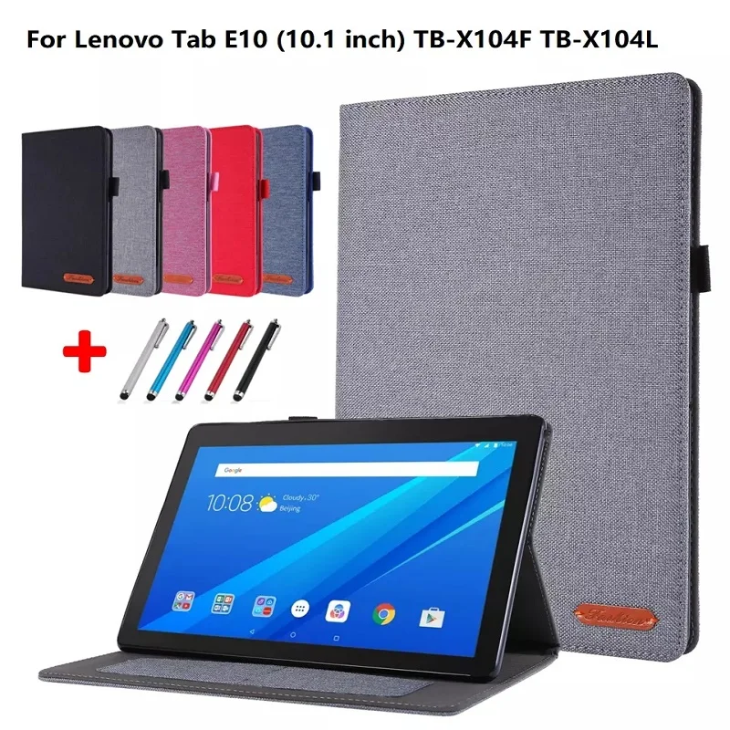 Кожаный чехол книжка для планшета Lenovo Tab E10 10 1 дюйма|Чехлы планшетов и электронных