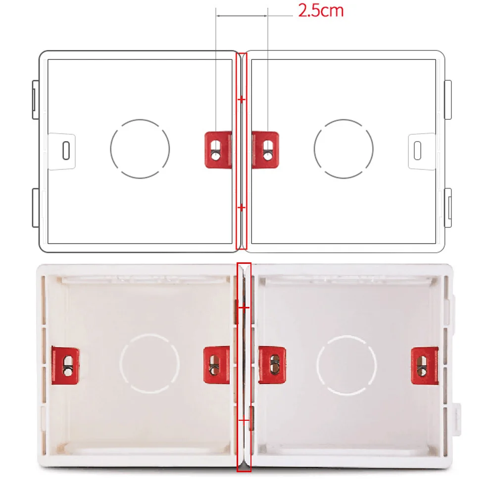 Mounting Box for 86*86mm Wall Switch and Socket Wallpad Cassette Universal White Wall Back Junction Box 86 type switch box wall socket box