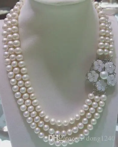 Venta al por mayor de alta calidad natural 9-10 мм blanco perla de agua dulce y bonita Flor de broche