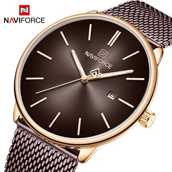 

Luxury NAVIFORCE Lover's Watches for Men and Women Simple Casual Quartz Wristwatch Waterproof Clock Couple Watches gifts 2020
