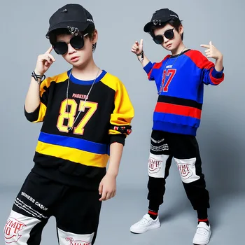 

Children's suit Fashion Baby Boys Wear 100% Cotton Long Sleeves Tops and Trousers Sets/2PCS 3-12 Years Children's Clothing Set