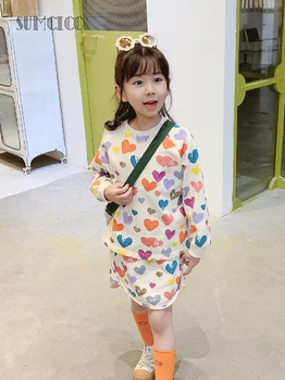 

Sumcico 2020ss Latest 2 Pcs Girl's Sporty Set Clothes Outfit Skirt Set Baby's Casual Style Clothes Set Age 2-15Y