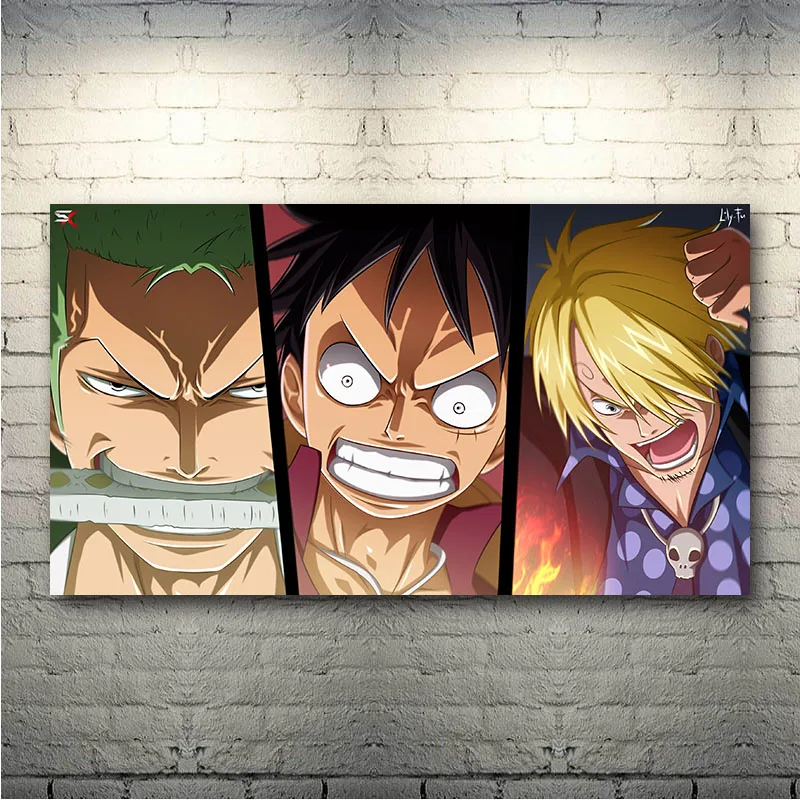 Details about   One Piece Japanese Anime TV Silk Canvas Poster Print 13x24 24x43'' 