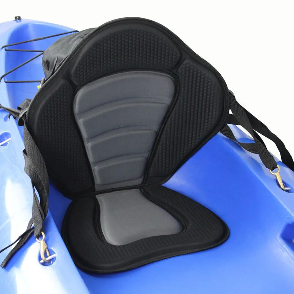 Deluxe Padded Kayak Boat Seat Rowing Soft and Antiskid Base High Backrest Adjustable Cushion with | Спорт и развлечения