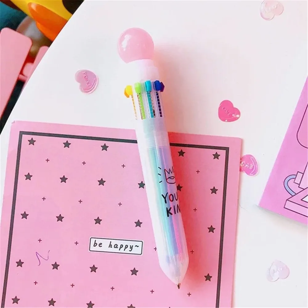 Модная Ручка Маленькая свежая мультяшная красочная ручка Студенческая маркер ручка многофункциональная цветная ручка
