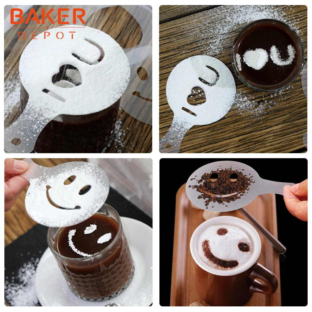 Пекарь депо Рождество Кофе Молоко подарок кекс трафарет 8 шт День Святого