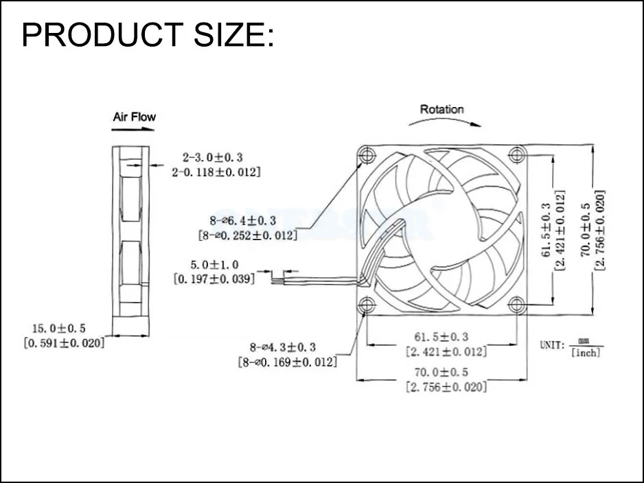 7015 Brushless Fan DC 5V 12V 24V 70X70X15mm Computer PC CPU Case Cooling Fan 7cm 70mm 2PIN 3PIN XH254 Cooler Fans free shipping 17