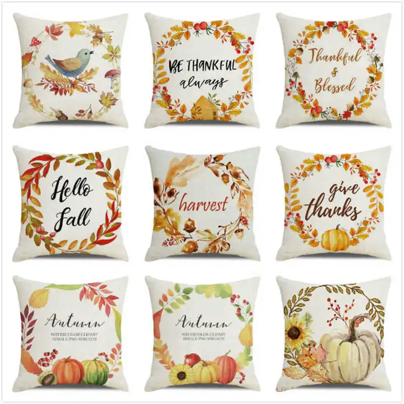 Домашняя мягкая подушка для дивана Hello fall на День Благодарения оптовая продажа