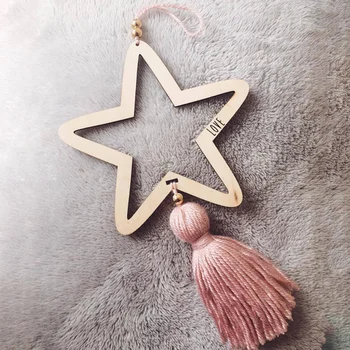 

Photography Props Kids Room Decoration Nordic Style Tassel Pendant Kid Gifts Crafts Wall Hanging Stars Decor Beads Stars Design